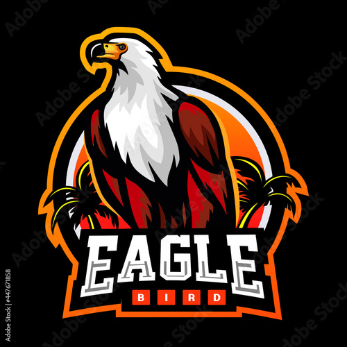 Eagle bird mascot. esport logo design