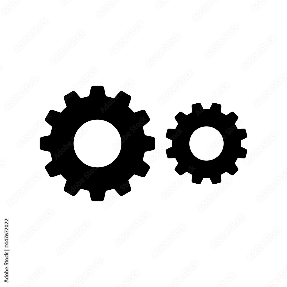 Cogwheel gear mechanism vector settings vector icon Cogwheel gear mechanism vector settings vector icon