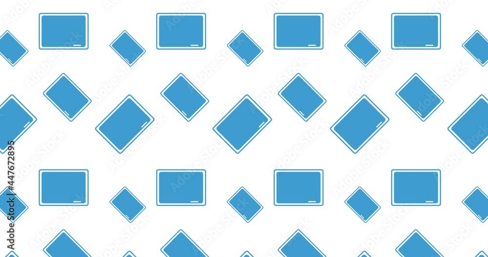 Animation of school items icons moving on white background Animation of school items icons moving on white background