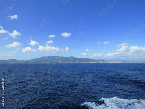 View of Corsica from the sea