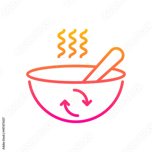 Biodegradable bowl vector gradient icon style illustration. EPS 10 file