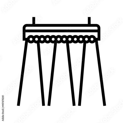 multicolored concert lighting line icon vector. multicolored concert lighting sign. isolated contour symbol black illustration