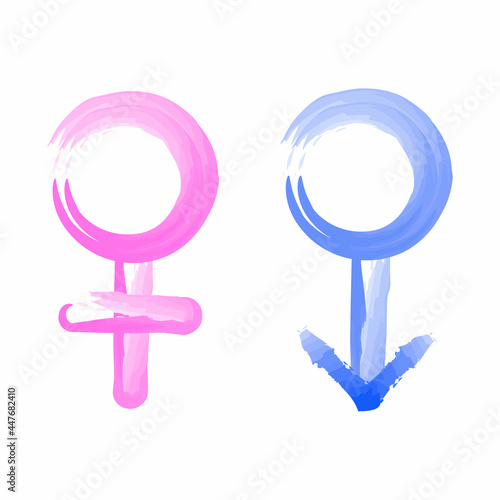 Female and male sex icon. Symbol of men and women