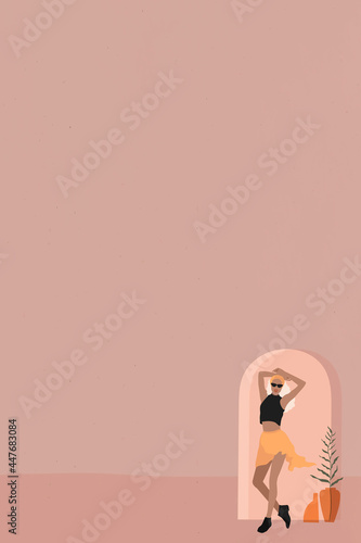 Female fashionista background vector