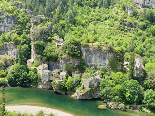 Small french village of Castelbouc in the Gorges du Tarn in France