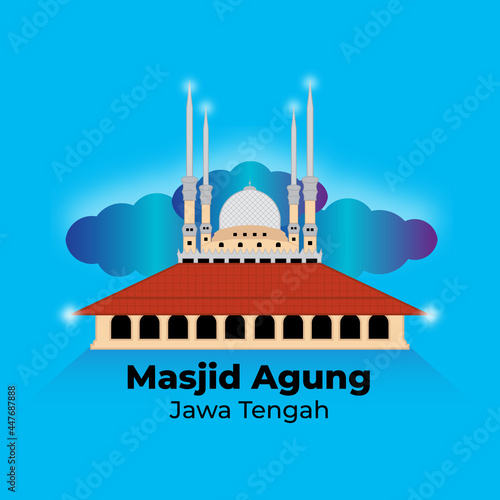masjid agung jawa tengah illustration photo