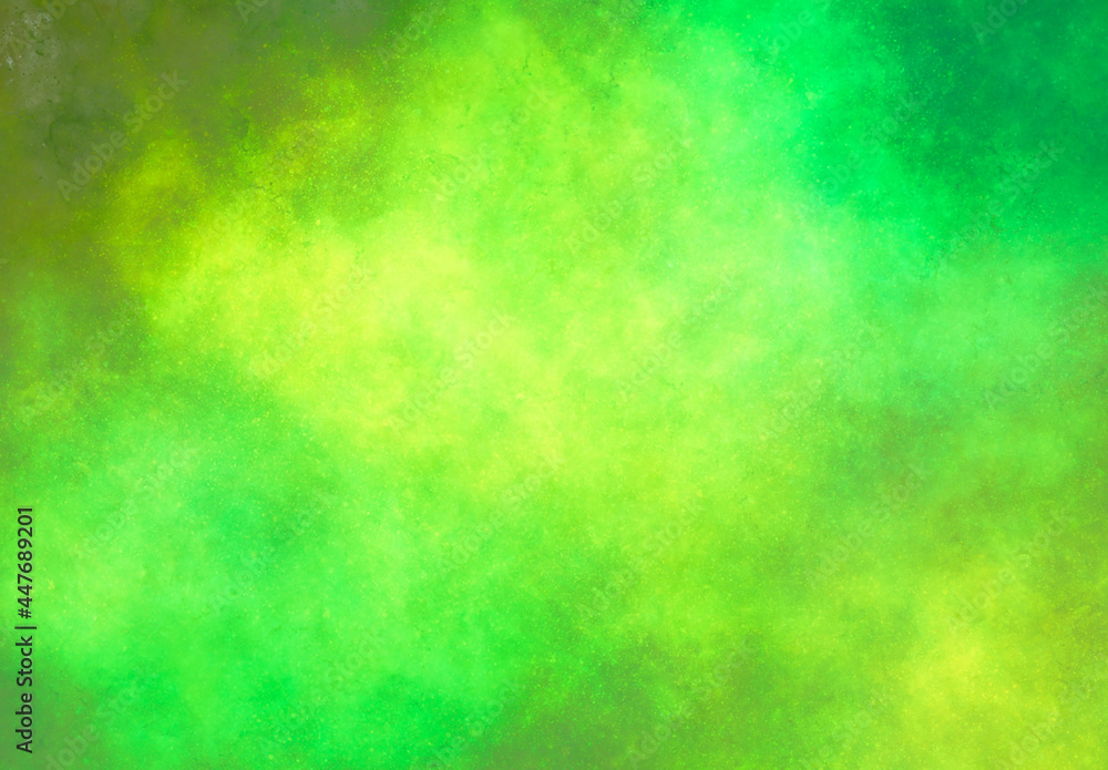 Magical Green Painting Space Background