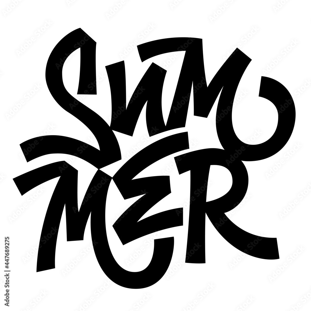 Here is a playful vector lettering, that can be used as a T-shirt print or a sticker for some summer fun holiday events Here is a playful vector lettering, that can be used as a T-shirt print or a sticker for some summer fun holiday events