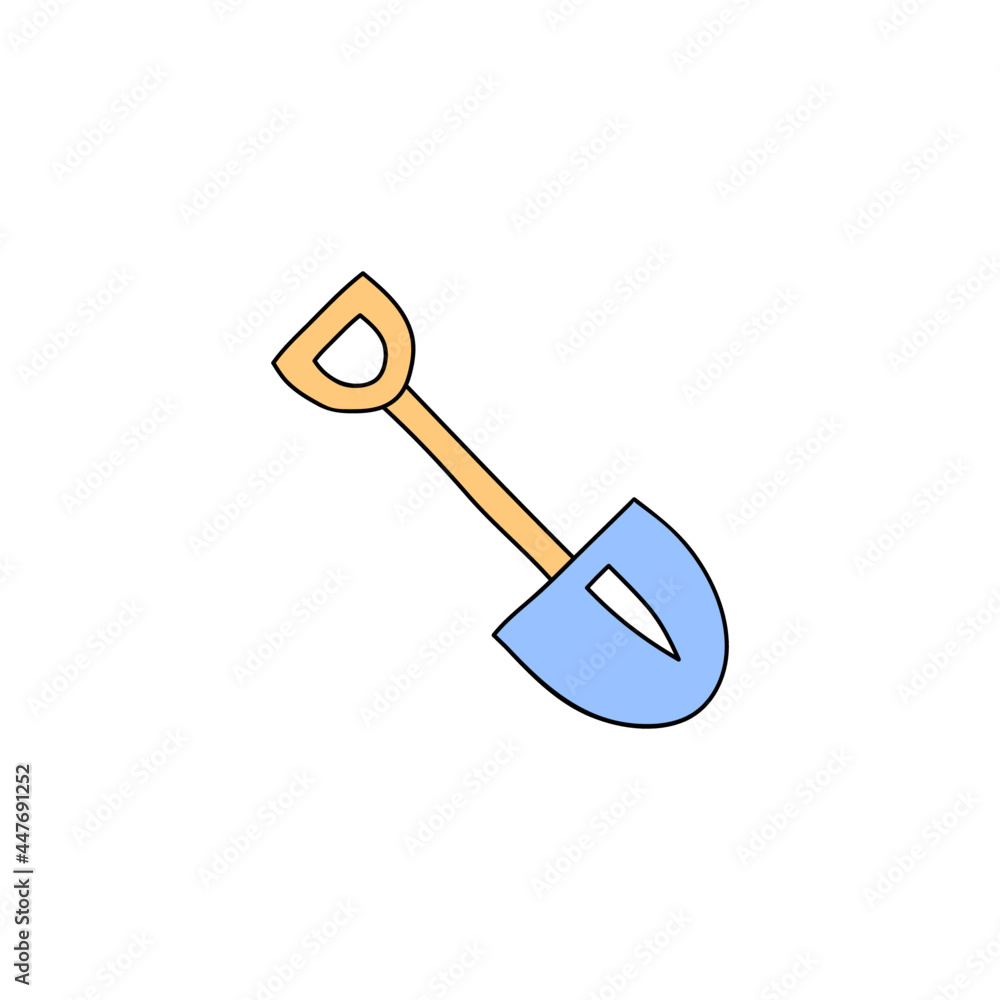digging farm, gardening shovel icon in color icon, isolated on white background digging farm, gardening shovel icon in color icon, isolated on white background