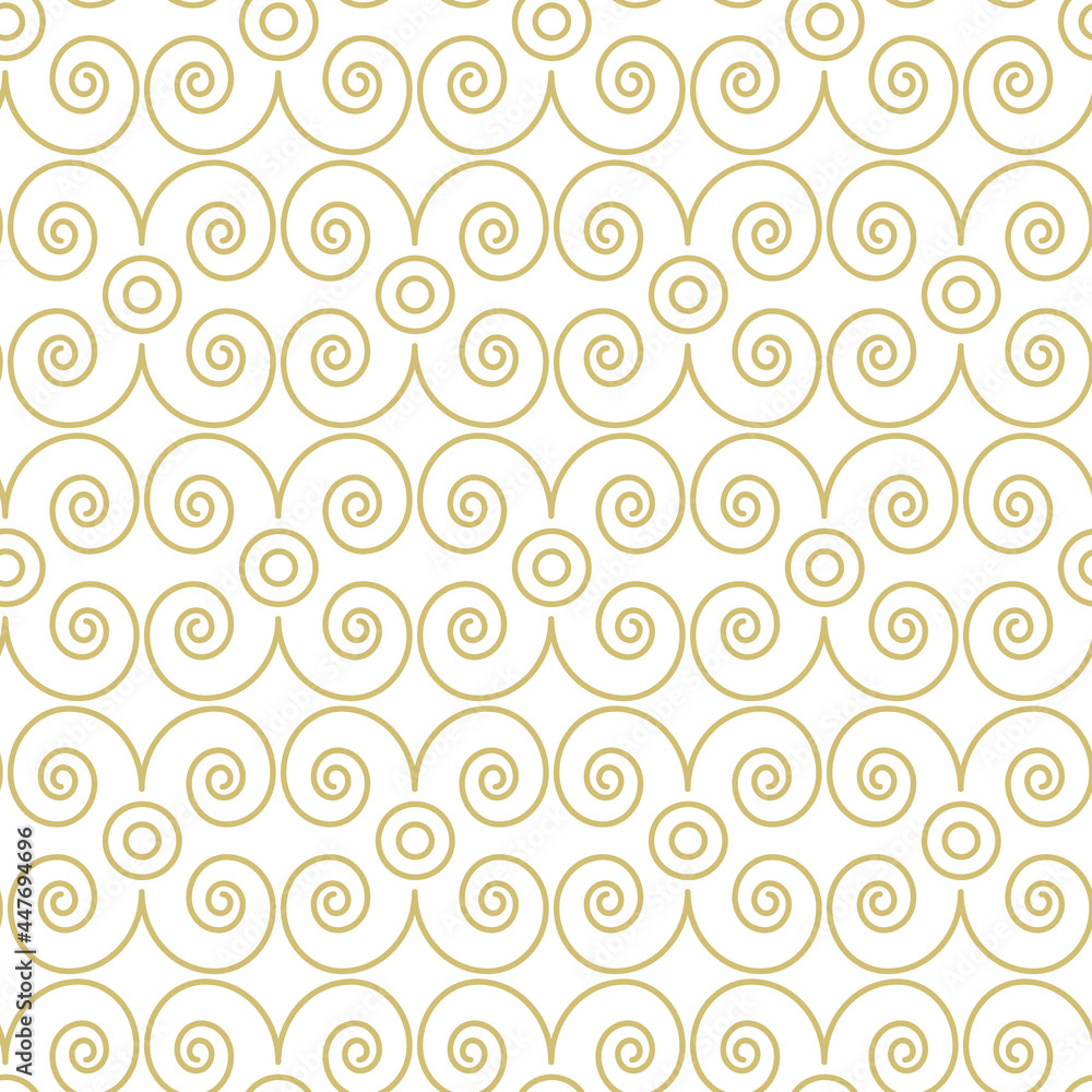 Geometric seamless circles pattern on white background. Modern vector illustrations for wallpapers, flyers, covers, banners, minimalistic ornaments, backgrounds.