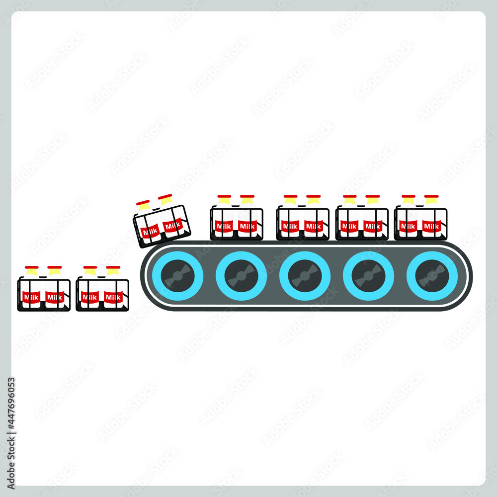 Naklejka premium Vector illustration for Milk Production EPS10
