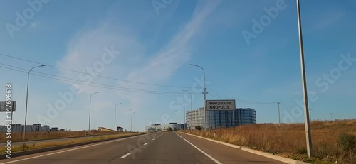 Entrance highway to the city of Innopolis in Russia  photo