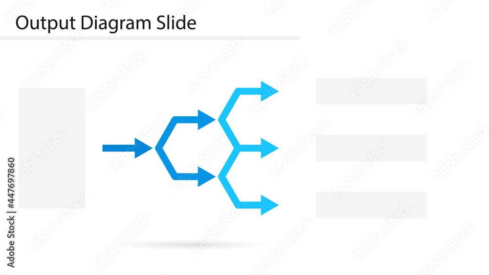 Output diagram slide template. Clipart image Output diagram slide template. Clipart image