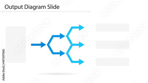 Output diagram slide template. Clipart image