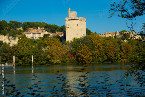 View of Tour Philippe Le Bel in France, Villeneuve lez Avignon at autumn photo