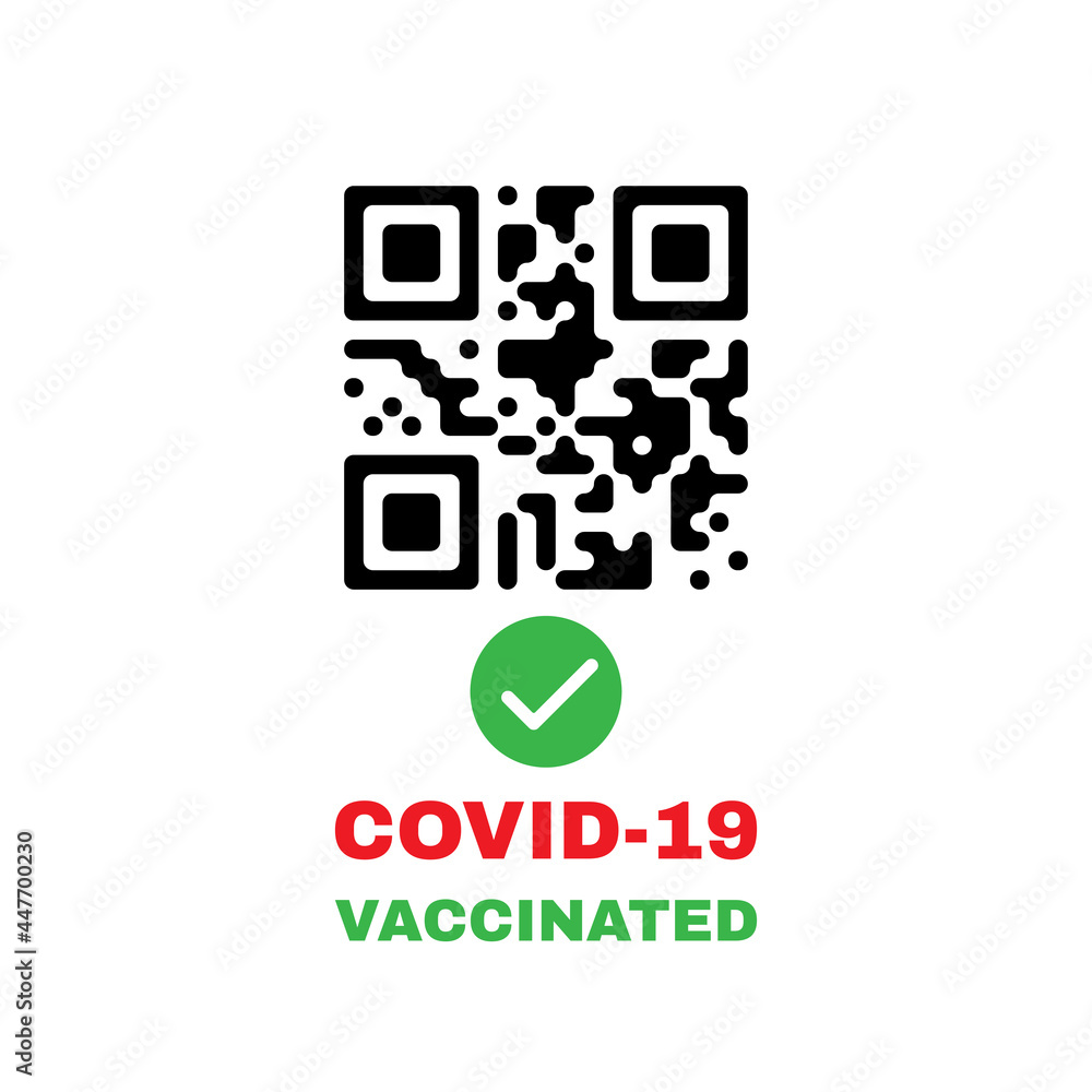 Vaccination passport in smartphone illustration