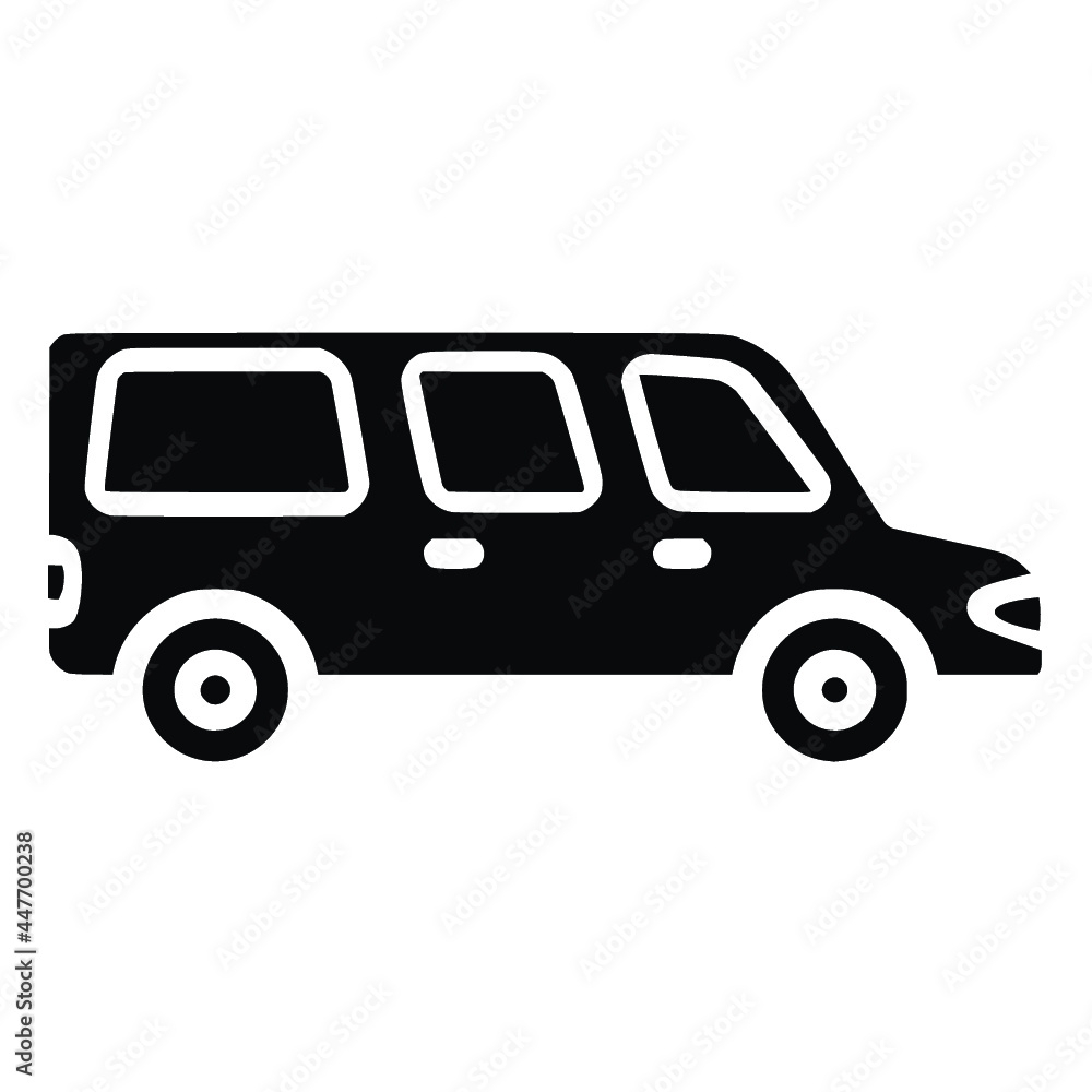 illustration of a van bus glyph style