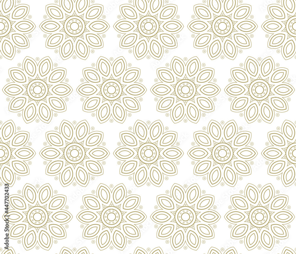 Geometric seamless pattern. Floral ornament on a white background. Modern vector illustrations for wallpapers, flyers, covers, banners, minimalistic ornaments, backgrounds. Geometric seamless pattern. Floral ornament on a white background. Modern vector illustrations for wallpapers, flyers, covers, banners, minimalistic ornaments, backgrounds.