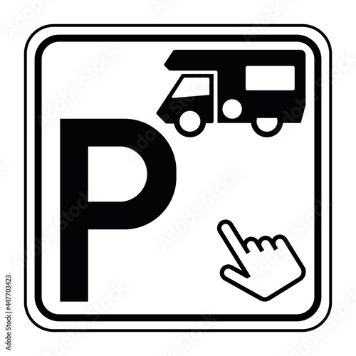 Logo parking camping-car.