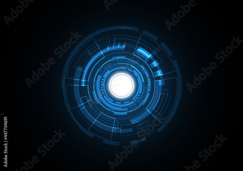 Technology abstract future circle background