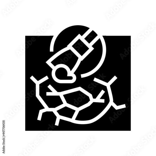 drywall repair glyph icon vector. drywall repair sign. isolated contour symbol black illustration