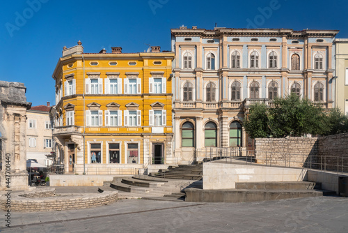 Croatia, Istria, Pula, Portarata Square in old town photo