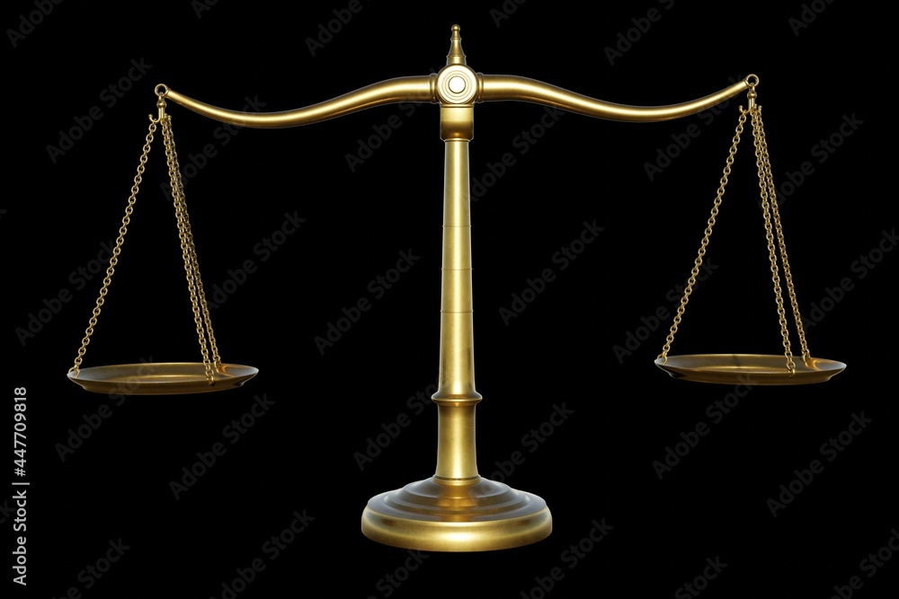 Balance isolated in black background. 3D Render Balance isolated in black background. 3D Render
