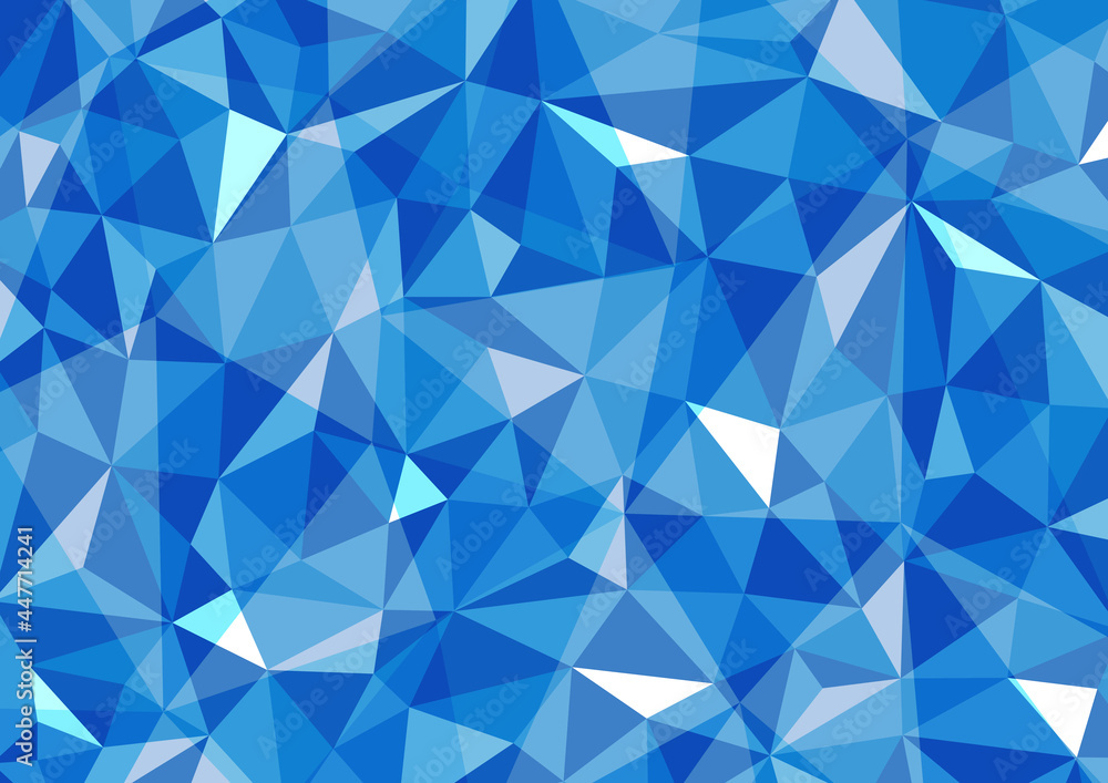 青系のポリゴン背景イラスト 幾何学模様 Polygonal Background Blue Stock Illustration Adobe Stock