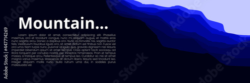 mountain landscape flat design vector illustration for wallpaper, background, backdrop, template, design template, and web banner template