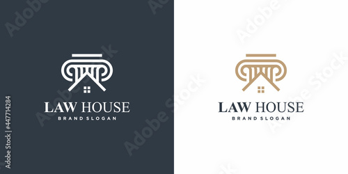 Law logo element with unique style Premium Vector part 1