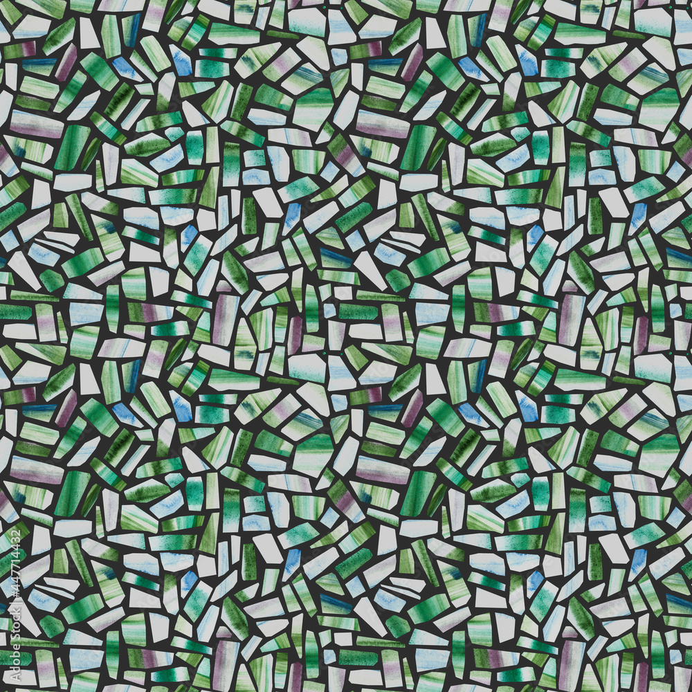Terrazzo. Watercolor texture of stone. Seamless pattern.