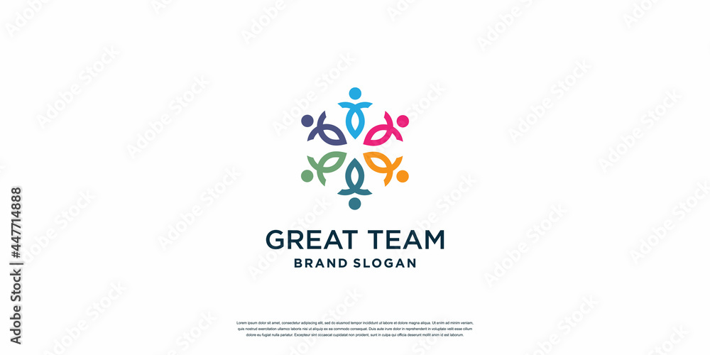 Fototapeta premium Community logo template for social, team, group Premium Vector part 1