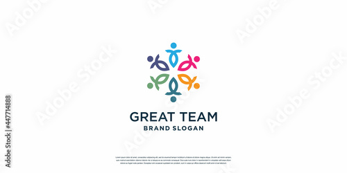 Community logo template for social  team  group Premium Vector part 1