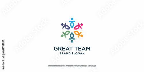 Community logo template for social, team, group Premium Vector part 1