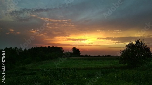 sunset in the mountains