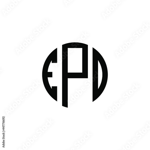 EPO letter logo design. EPO letter in circle shape. EPO Creative three letter logo. Logo with three letters. EPO circle logo. EPO letter vector design logo  photo