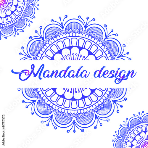 mandala vector for Henna, Mehndi, tattoo, paper, textile, cloth fabric print coloring page design. Round gradient mandala, Yoga template, 