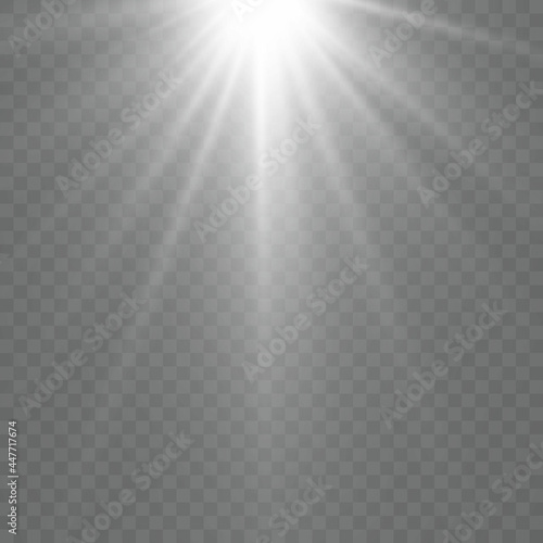 Vector transparent sunlight special lens flash light effect
