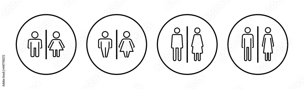 Toilet icon set. restrooms icon vector. bathroom sign. wc, lavatory Toilet icon set. restrooms icon vector. bathroom sign. wc, lavatory