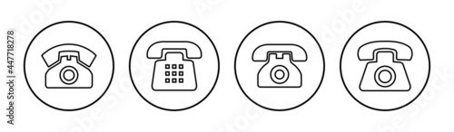 Telephone icon set. phone icon vector.