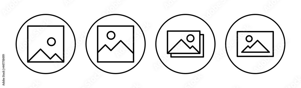 Picture icon set. photo gallery icon symbol Picture icon set. photo gallery icon symbol