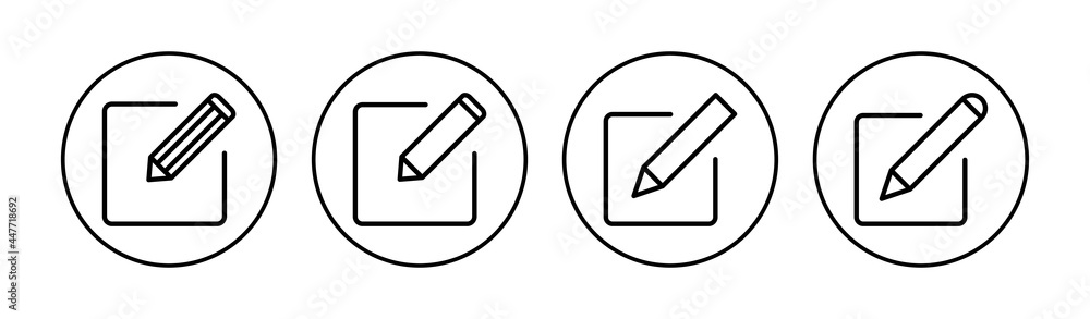 Edit icon set. edit document icon. edit text icon. pencil. sign up Edit icon set. edit document icon. edit text icon. pencil. sign up