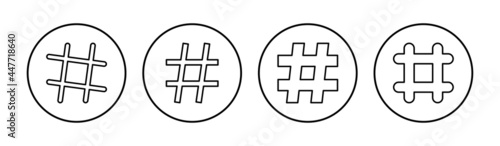 Hashtag icon set. hashtag symbol