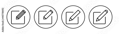 Edit icon set. edit document icon. edit text icon. pencil. sign up
