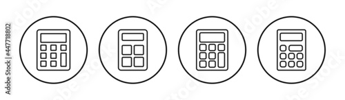 Calculator icon set. Accounting calculator icon. calculator vector