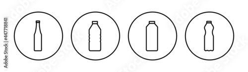 Bottle icon set. bottle vector icon