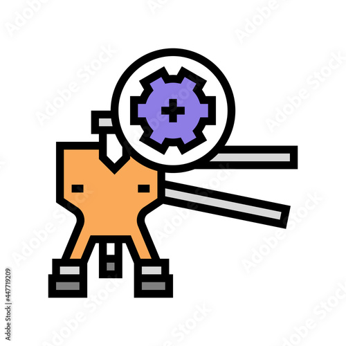 frame straightening color icon vector. frame straightening sign. isolated symbol illustration