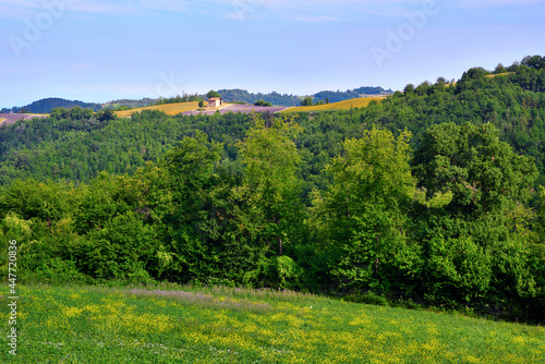 panorama of the langhe in sale san giovanni cuneo italy