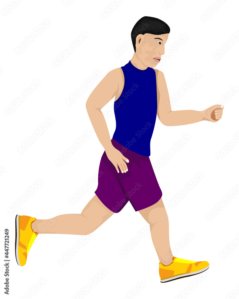 isolated the runner man on white background vector design isolated the runner man on white background vector design