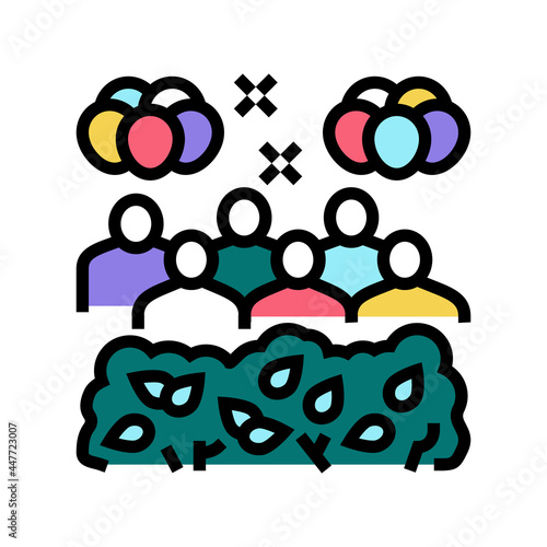 jungle safari kids party color icon vector. jungle safari kids party sign. isolated symbol illustration